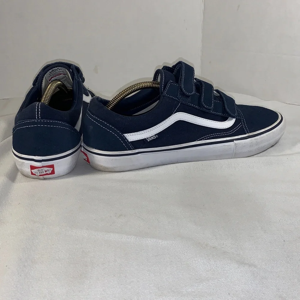 Vans Men’s Old Skool Velcro Navy/White Sneakers